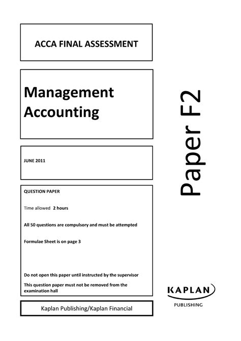 Full Download Acca Final Assessment Questions 