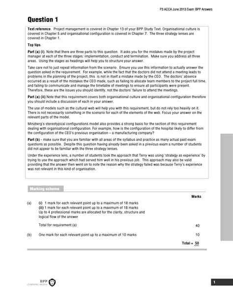 Read Acca P3 Bpp Exam Answer Bing Blog With Links 