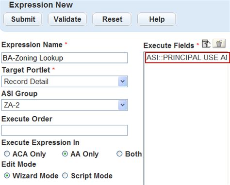 Accela Expression Builder