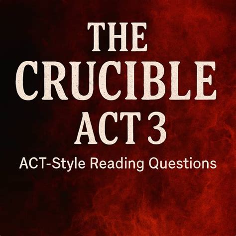 Accelerated Reader The Crucible Question And Answers
