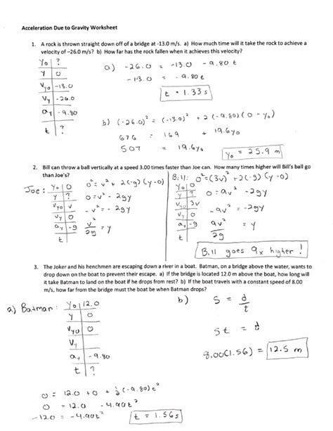 Acceleration Due To Gravity Worksheet Live Worksheets Gravity And Acceleration Worksheet - Gravity And Acceleration Worksheet
