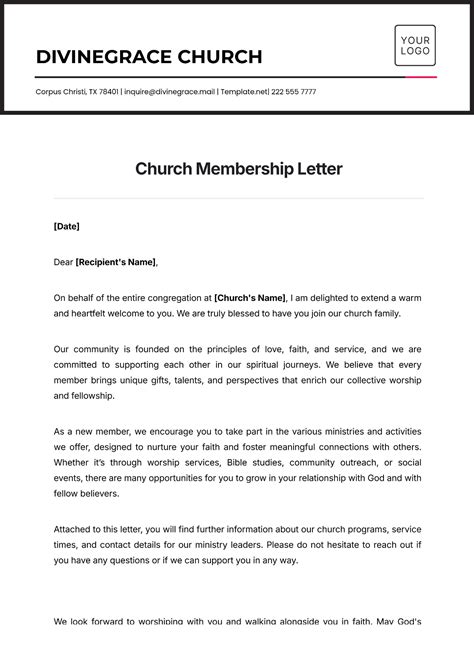 acceptance letter of church to pastor resignation