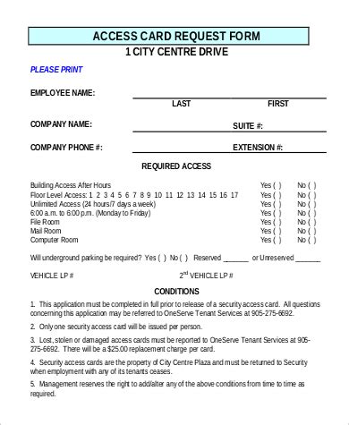 Access Card Request Letter Sample