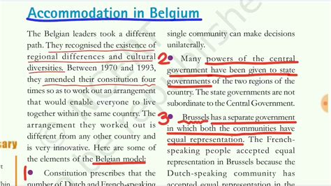 Accommodation In Belgium Class 10