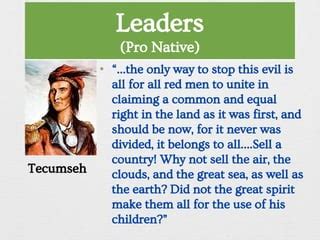 According To Tecumseh Why Should A Tribe Not Sell Land