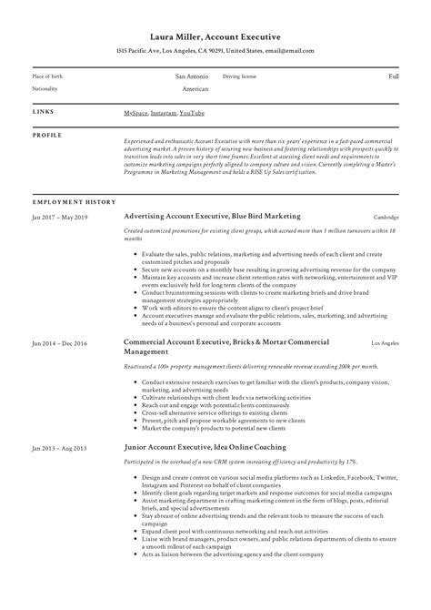 Account Executive Resume Examples And Template For 2023 Account Executive Resume Examples - Account Executive Resume Examples