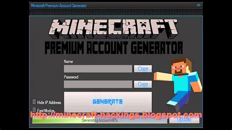 account minecraft premium generator no