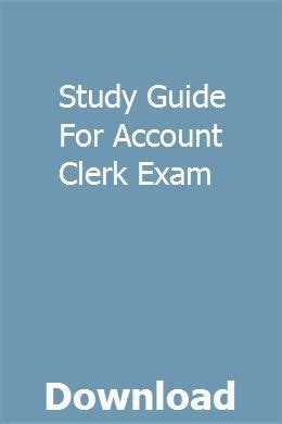 Read Account Clerk Study Guide 
