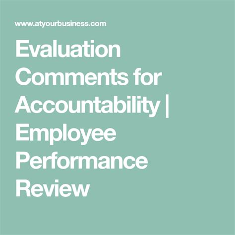 Accountability Review Comments