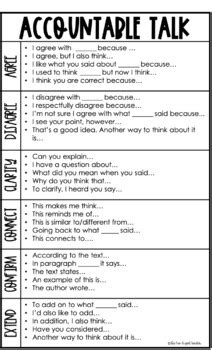 Accountable Talk Stems