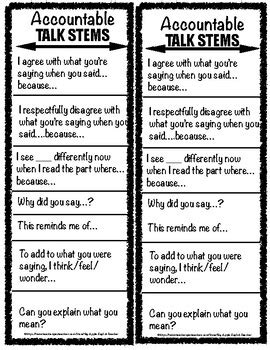 Accountable Talk Stems Pdf