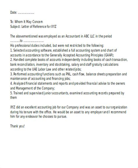 Accountant Reference Letter For Self Employed