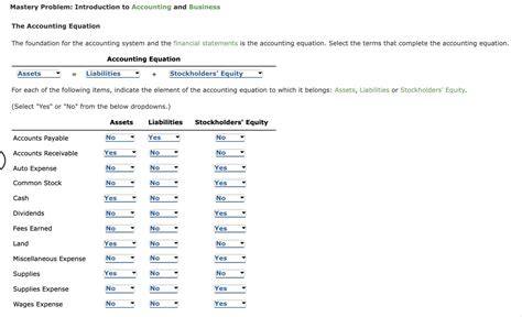 accounting 8 mastery problem answers