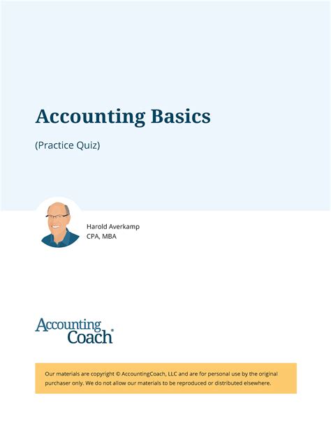 Accounting Basics Quiz And Test Accountingcoach Accounting Practice Worksheet - Accounting Practice Worksheet