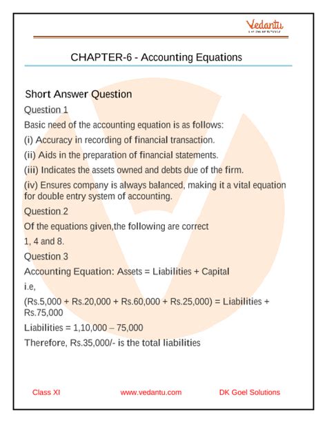 accounting equation class 11 pdf