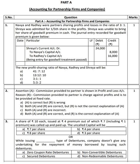Accounting Exam Papers