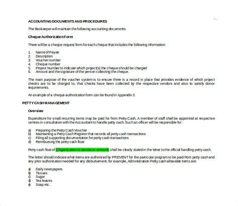 Accounting Manual Sample