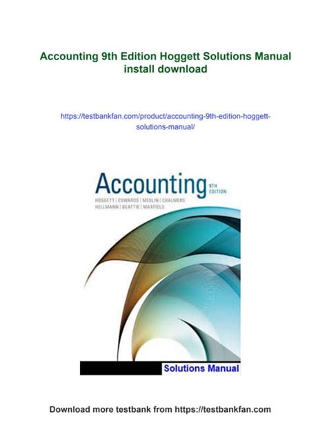 accounting ninth edition solutions