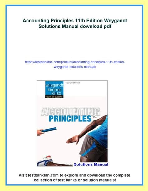 Accounting Principles 11th Edition Problem Solutions