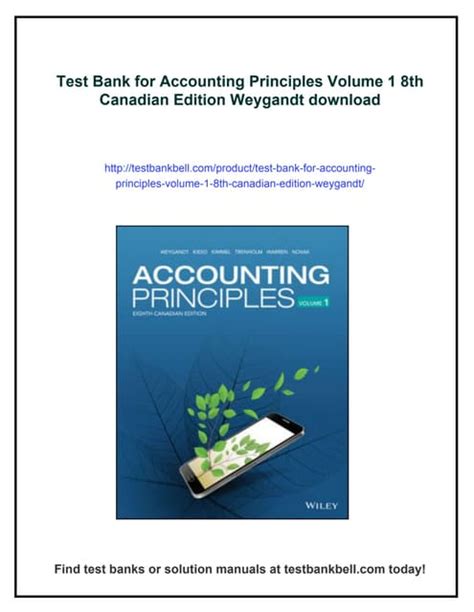 Accounting Principles 8th Edition Test Bank