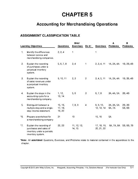 Accounting Principles Chapter 5 Solutions