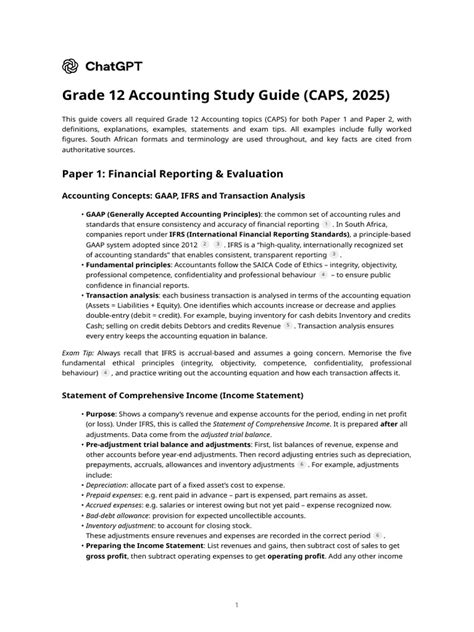 Accounting Study Guide Chapter 12 Answers