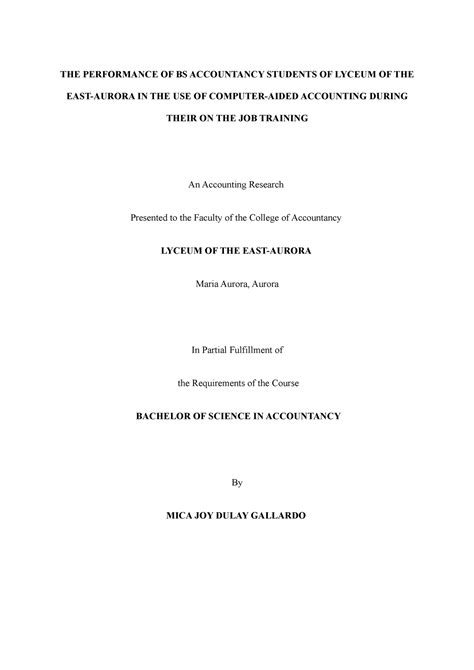 accounting thesis examples