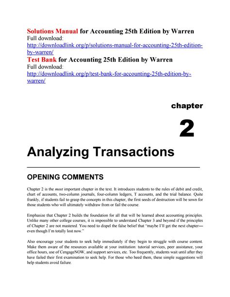 Full Download Accounting 25Th Edition Answer Key 