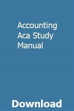 Read Accounting Aca Study Manual 
