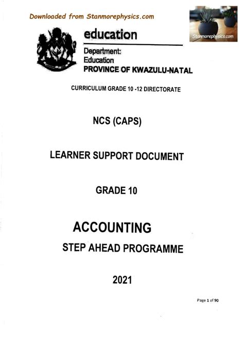 Read Online Accounting Common Paper 2014 Term 1 Grade 10 