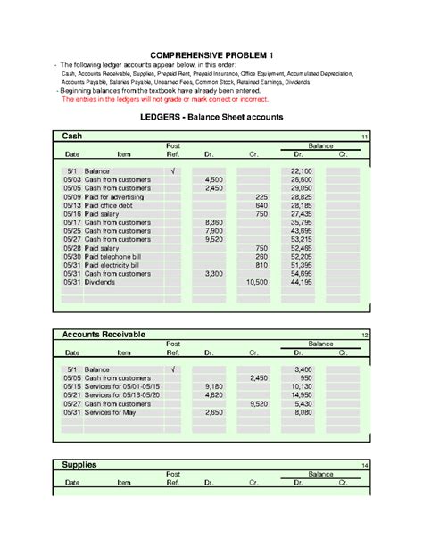 Read Online Accounting Comprehensive Problem Chapters 3 To 7 