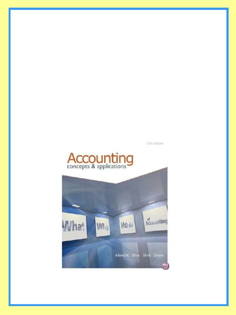 Full Download Accounting Concepts Applications 11Th Edition File Type Pdf 