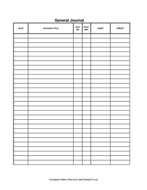 Full Download Accounting General Journal Template 