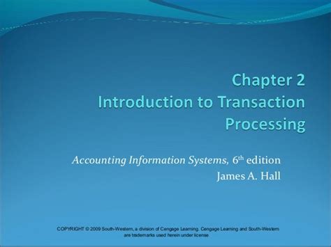 Full Download Accounting Information Systems James Hall Chapter 2 Ppt 