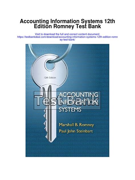Full Download Accounting Information Systems Romney 12Th Edition Test Bank 