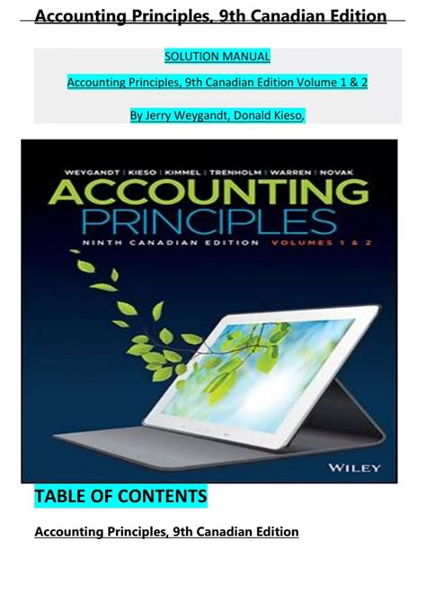 Read Accounting Principles 9Th Edition Solution 