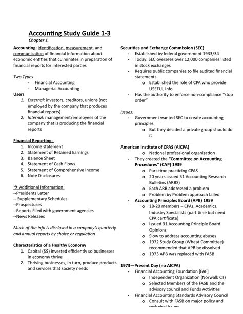 Download Accounting Study Guide Chapter 1 