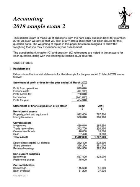 Download Accounting Test Paper 