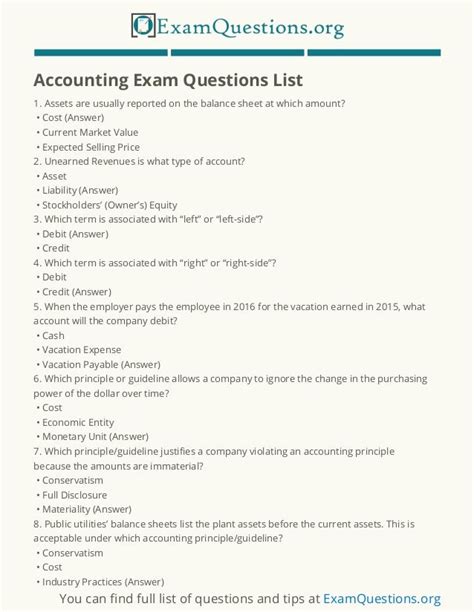 Full Download Accounting Test Questions Answers 