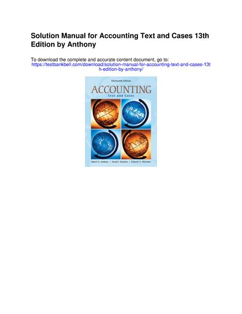 Full Download Accounting Text And Cases Solution Manual 