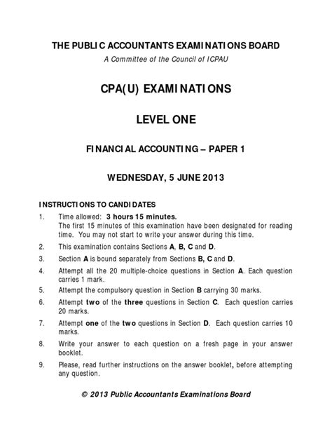 Full Download Accounting Trial Exam Paper 2013 