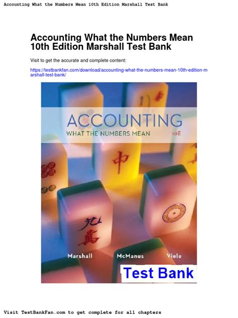 Read Accounting What The Numbers Mean 10Th Edition Pdf 