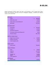 acct 301 week 3 homework