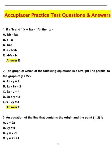 Accuplacer Practice Tests