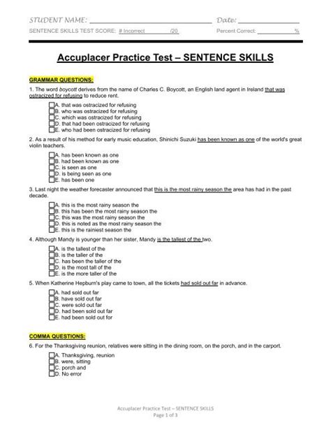 Download Accuplacer Answer Key 