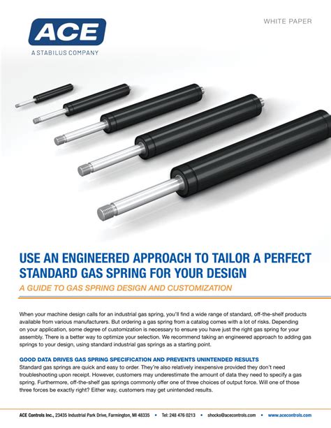 Ace Gas Spring Catalogue