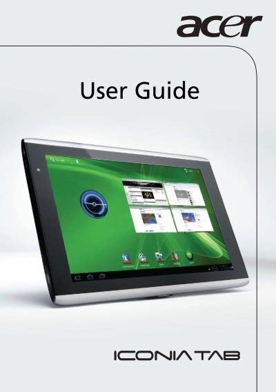 Read Acer A500 User Guide 