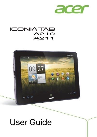 Read Online Acer Iconia A210 User Guide 