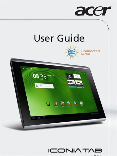 Read Acer Iconia Tab A501 User Guide 
