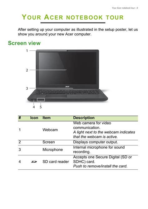 Read Online Acer Laptop Manuals 